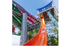 China Water Park Twist Aqua Drop Water Slide Fiberglass With A Launch Capsule Start supplier