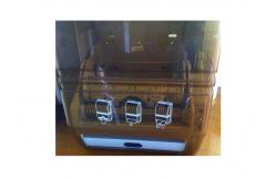 China Brown / Blue Hand Paper Dispenser With Lock High Capacity Convenient supplier
