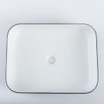 High-Gloss Finish Rectangular Wash Basin Price Durability Custom Vessel Sinks
