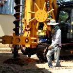 High Efficiency Screw Hydraulic Drilling Rig Soil Boring Machine Small Pile Driver