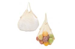 China Washable Reusable Cotton Mesh Tote Bags For Produce supplier
