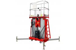 China Double Mast Aerial Work Platforms Aluminum 8m Electric Vertical Mast Lift supplier