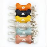 Chewing Toy Felt Bone Shape Pet Tugboat Toy Rope for Small Dog for sale