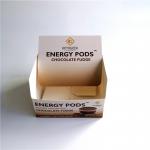 Eco Friendly Kraft Paperboard Box , Foldable Counter Display Box For Chocolate