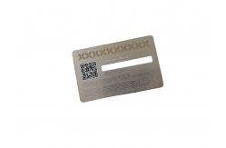 China QR Code Signature Panel Membership VIP Card Metal Silver Frosted supplier