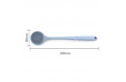 China BPA free Scrubber Shower Body Massage Silicone Bath Brush with Long Handle supplier
