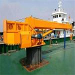 2T 10T Column Fixed Hydraulic Marine Crane Cargo Unloading Deck Mounted Ship Crane