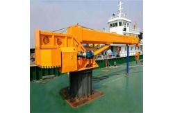 China 2T 10T Column Fixed Hydraulic Marine Crane Cargo Unloading Deck Mounted Ship Crane supplier