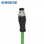 Lan Cable Connector M12 to M12 Male IE Cable 60V 4 Pin M12 Circular Connectors for sale