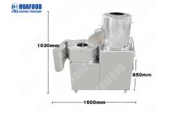 China Root Tuber Crops Peeling Cutting 304 Vegetable Washing Machine supplier