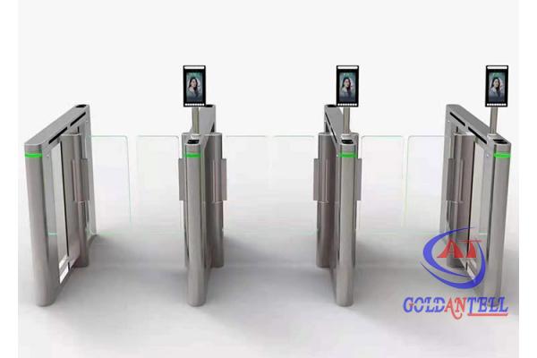 SUS304 Pedestrian Access Control Turnstile Gate With Face Recognition Terminal Linux Base