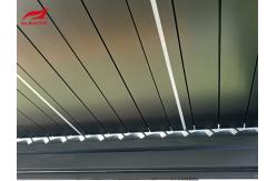 China 3x4m Motorized Aluminum Louvered Roof Led Light Rodent Proof Swimming Pool supplier