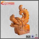 Colored Glaze Chinese Roof Ornaments Dragon Pattern Kaolin Clay Decorative Roof Tiles for sale