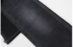 China 11.2 Oz  Black And Black Backside Crosshatch Slub Denim Fabric supplier