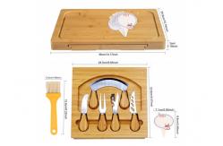 China Unique Design Bamboo Cheese Board With Tools Square Shaped FSC Approved supplier