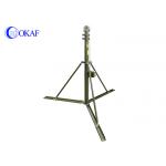 Hand Crank Telescoping Aluminum Antenna Mast Manual Lifting With Tripod / Brackets for sale