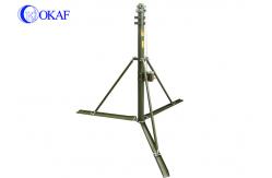 China Hand Crank Telescoping Aluminum Antenna Mast Manual Lifting With Tripod / Brackets supplier