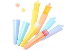 China Practical Harmless Silicone Icy Pole Moulds , FDA Silicone Push Up Ice Lolly Moulds supplier