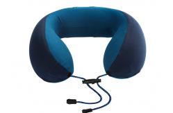 China Adjustable U Shaped Neck Pillow , Inflatable Neck Pillows For Airplanes Ergonomic Design supplier