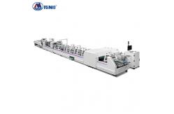 China Straight Line Bottom Folding Gluing Machine Double Side Lock 400m/Min supplier