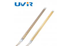 China TC05 Quartz Infrared Lamp Heater , Gold Reflector Tungsten Halogen Lamp supplier