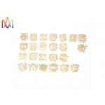 Baroque Style A-Z Alphabet Hollow SS DIY Metal Charms for sale