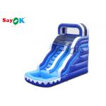Commercial Inflatable Slide Adult And Kid Double Lane Inflatable Slip And Slide With Pool for sale