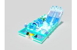 China Light Blue Color Inflatable Childrens Inflatable Bouncy Castle supplier
