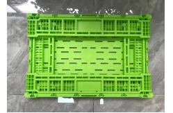 China Foldable Mesh Wall Turnover Plastic Storage Crates For Vegetable Fruits supplier