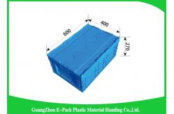 China Attached Lids Collapsible Storage Crate , 45 L Industry Foldable Plastic Box supplier