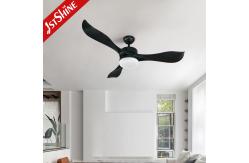 China 33.3W 52inch 5 Speed Remote Control Plastic LED Ceiling Fan With Light supplier