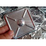 Galvanized Steel Square Self Locking Washers 2.5 Installed Onto Insulation Pins for sale