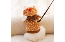 China Fall / Winter Christmas Elk Pull Down Fleece Christmas Funky Clothes For Pets supplier