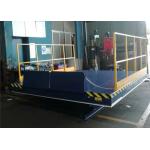 Hydraulic Electric Scissor Lift , Dock Lift With Non Skid Checkered Plate And Manual Lap-jointed Plate for sale