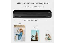 China 80-100mic Poch  A3 Laminator Machine With Hot Roller Heating System supplier