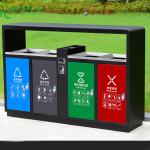 China 1000mm Height Matt Finish 4 Components Garbage Bins manufacturer