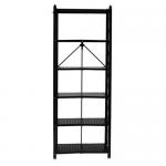 6-Tier Metal Stamped Perforate Bookcase Steel Slim Pantry Shelf Rack