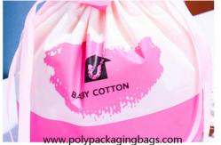 China Gravure Printing Double Layer 0.08mm LDPE CPE Drawstring Gift Bag supplier