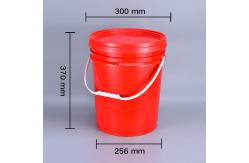 China Sample 18L Chemical Large Plastic Water Bucket Pail with Lid and Handle supplier