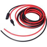 TPE Insulation Material Black Solar Panel Extension Cable 105°C Temperature Rating for sale