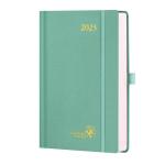 Light Green 2023 A5 Planner 80GSM Ivory Paper Leatherette Paper Hardcover for sale
