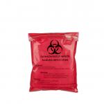 Convinent 2 Mil Stick-On Biohazard Red Medical Waste Bags 28 X 38 Cm for sale