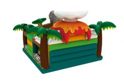 China Dinosaur Inflatable Fun Park Kids Playground Commercial Bouncer Jumping Castle With Slide supplier