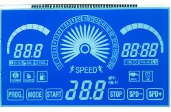 China Digit Blue Rohs Lcd Display , Sports Machines Lcd Alphanumeric Display supplier