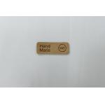 Embossed Logo Microfiber PU Leather Patches Washable Labels Sew On Clothing