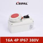Single Phase Mechanical Interlock Power Socket IP67 380V 3P 4P 5P for sale