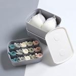 White 10 Grid Socks And Underwear Storage Compartment Box Foldable for sale