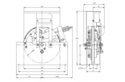 China Double Way Speed Governor Elevator Safety Components , Rope wheel diameter Ф240mm supplier