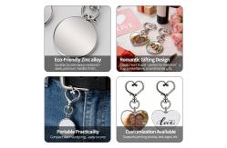 China Custom Valentines Gifts Heart Shape Sublimation Keychain Promotional Key Chains supplier