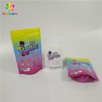 Aluminum Foil Window Plastic Storage Bags Zipper Custom Logo Holographic Tear Notch for sale